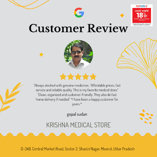Gopal gives a glowing 5-star review for Krishna Medical Store in Meerut! He loved the exceptional… post image
