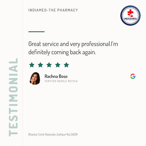 Rachna Bose from Jodhpur raves about her experience at INDIAMED-THE PHARMACY, where she received… post image