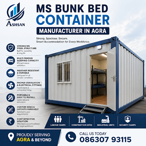Premium MS Bunk Bed Container Manufacturer in Agra  : Ashsan Enterprises