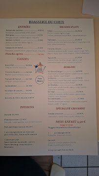 Menu brasserie du cheix/restaurant Page 1