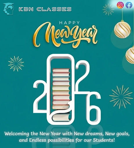 Happy New Year 2026 from KBN Classes, Gaur City 2, Greater Noida! 🎉 post image