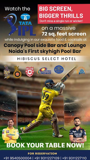 Watch Ipl on rooftop bar at big screen post image