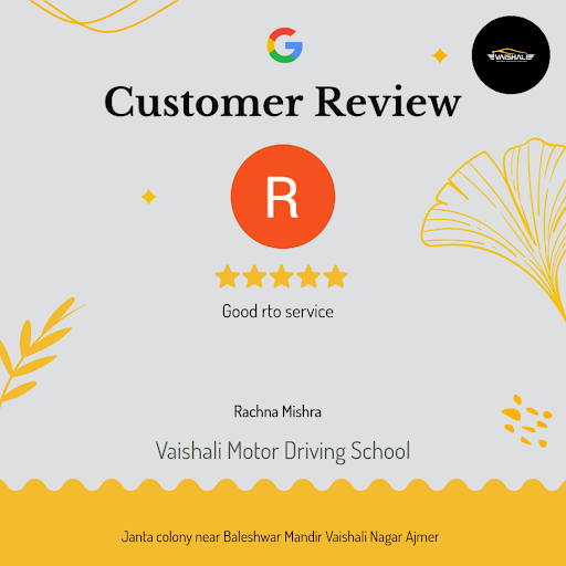 Rachna Mishra's driving experience at Vaishali Motor Driving School in Ajmer was exceptional! She… post image