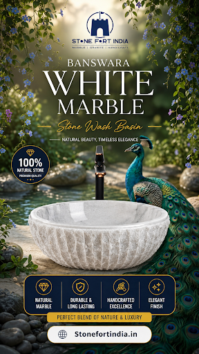 ✨ Banswara White Marble Stone Wash Basin ✨ post image