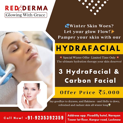 Hydrafacial and carbon Facial combo at Red Derma Clinic Lucknow  post image