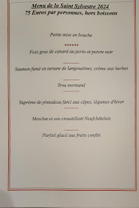 Menu Auberge du Beau-Lieu Page 2