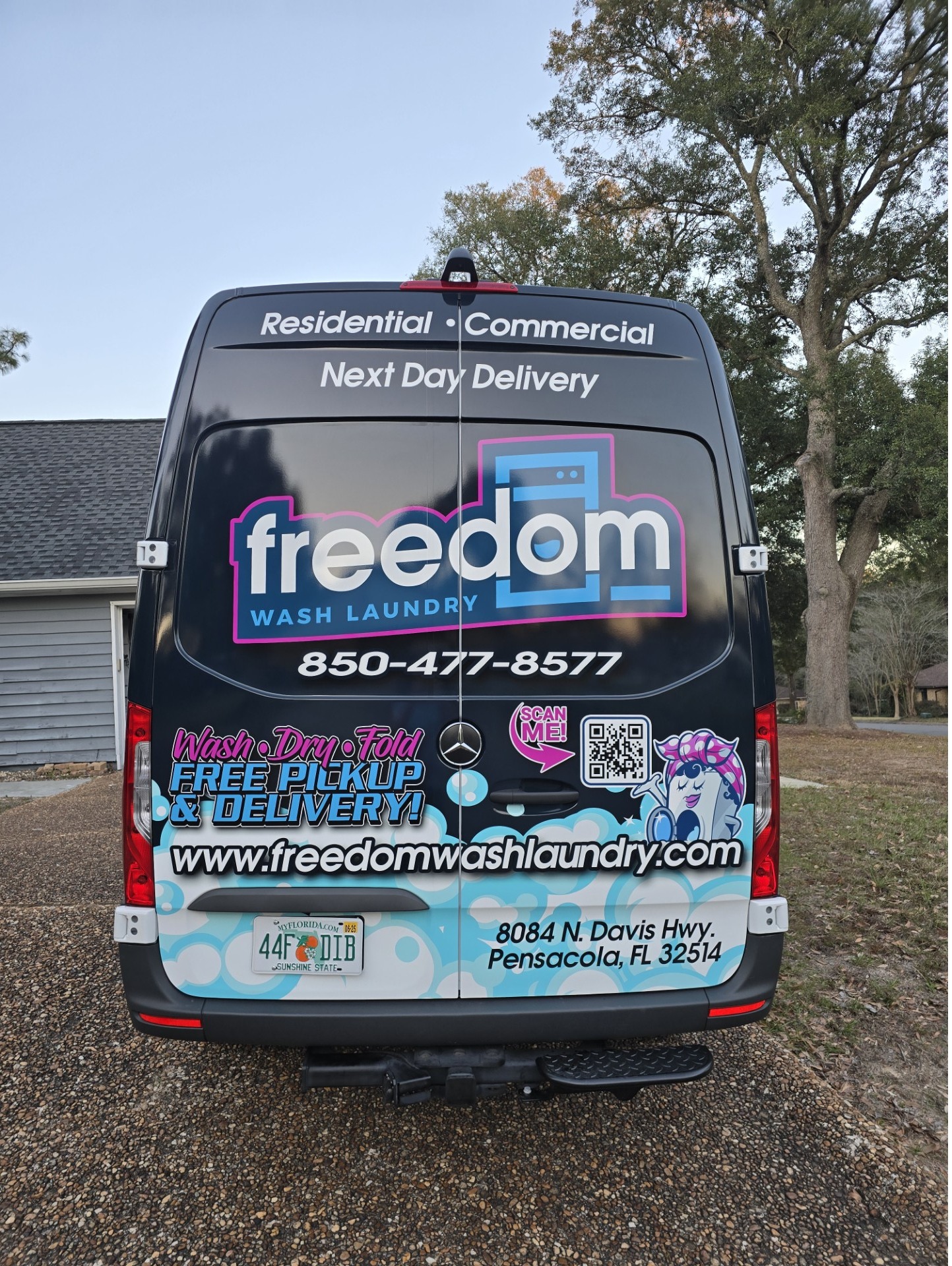 Freedom Wash Laundry Inc. laundromat interior in Pensacola, FL