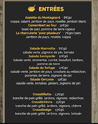 Menu La Marmotte Page 1