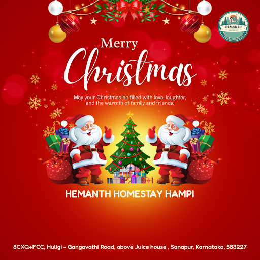 "Warmest wishes from Hemanth Homestay Hampi in Sanapur! As the festive spirit fills the air, we i… post image
