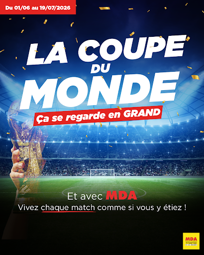 Gros arrivage de TV chez MDA ! La Coupe du Monde démarre, c’est le moment parfait pour upgrader ton salon. Viens découvrir nos modèles dernier cri, il y en a pour tous les goûts et tous les budgets. Ne rate pas l’occasion de vibrer devant les plus beaux matchs sur une nouvelle télé ! Passe vite en magasin pour profiter des meilleures offres.

#mda #coupedumonde #samsung #tcl #hisense