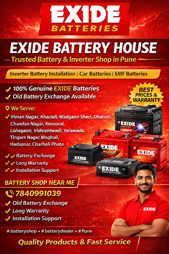 EXIDE Battery House is a trusted battery and inverter shop in Pune offering inverter battery inst… post image
