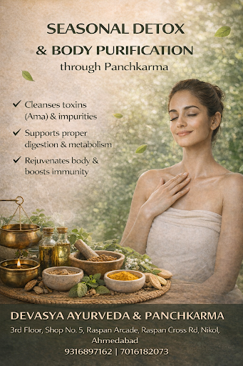 Devasya Ayurveda & Panchkarma, located at Raspan Cross Road, Nikol, Ahmedabad, offers authentic s… post image