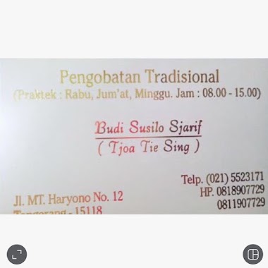 Ti Sing , Budi Susilo Syarif, Pengobatan Tradisional, Author: Ivan Julian