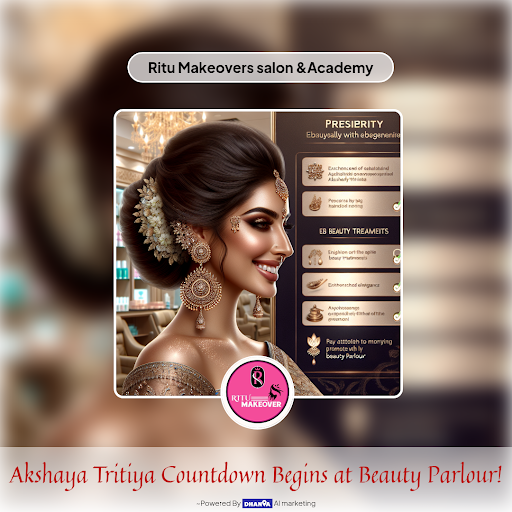 Celebrate the Akshaya Tritiya Prosperity Countdown at Ritu Makeovers salon &Academy in Prayagraj.… post image