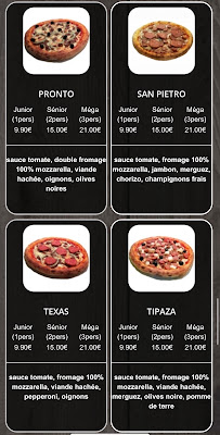 Menu Pizza Pronto Pantin Page 3