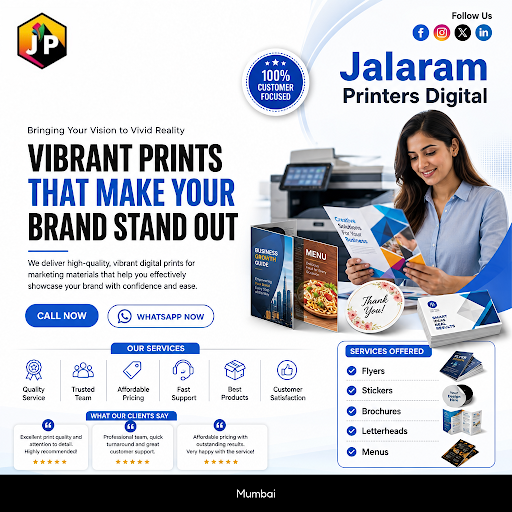 Jalaram Printers Digital specializes in high-quality letterheads and custom stickers to elevate y… post image