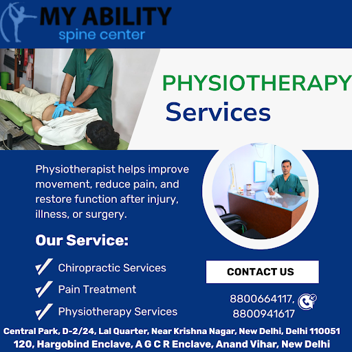 At Myability.in, we provide expert physiotherapy, chiropractic services tailored to your unique n…