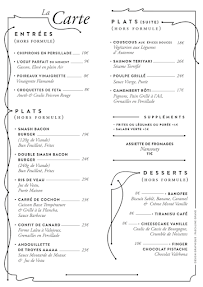 Menu Brasserie du Sud-Ouest Page 1