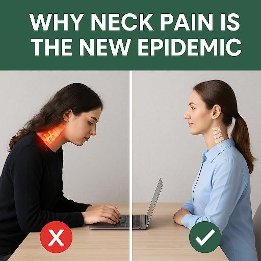 More than 80% of professionals report regular neck pain—and it’s not just age, it’s posture. post image