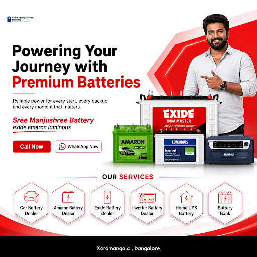 Sree Manjushree Battery offers reliable Amaron batteries and a wide range of car, inverter, and U… post image