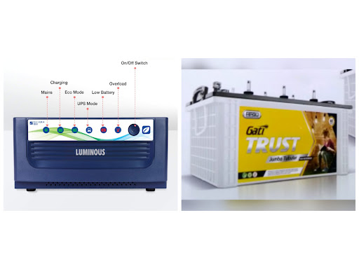 Luminous Ecovolt Neo 1050 + Gati Jumbo Tubular 12V 150AH Battery @ 15500/-