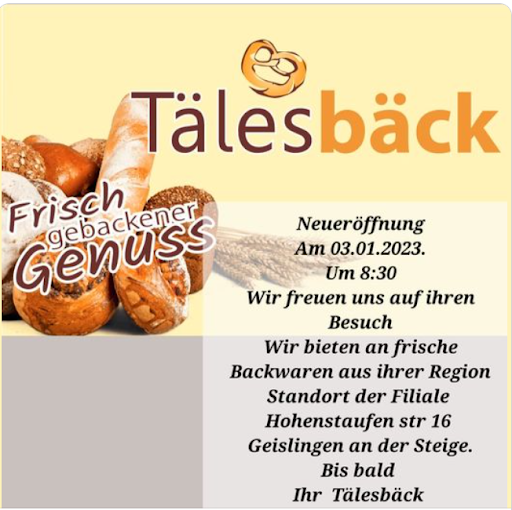 Bäckerei Tälesbäck Filiale - Thumbnail