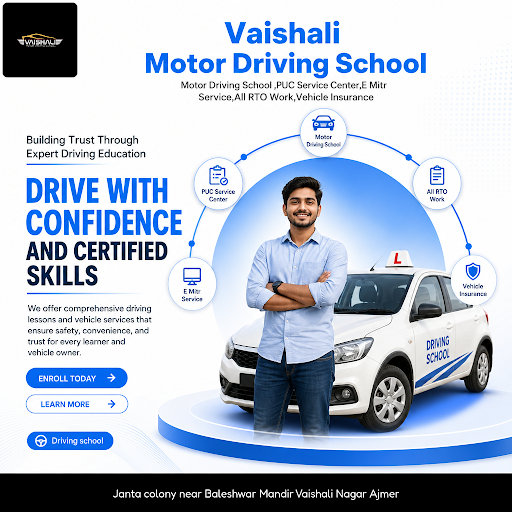 Vaishali Motor Driving School offers reliable vehicle insurance and expert driving classes near m… post image