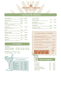 Menu Bistro Sablais Page 1