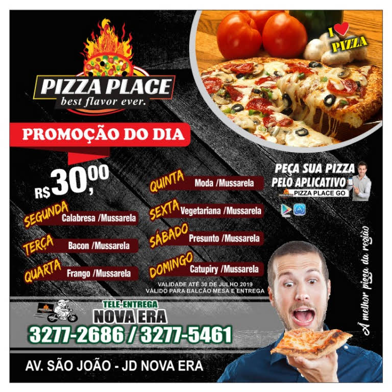 PIZZA PLACE - Melhor Pizzaria de Aparecida de Goiania