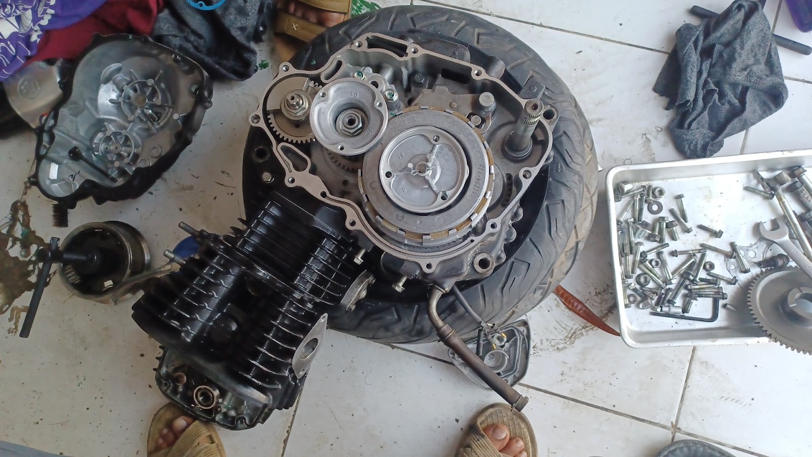 A B C Motorcycle work shop