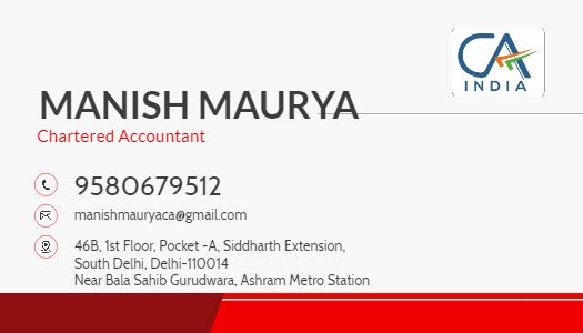 CA Manish Maurya