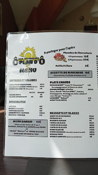 Menu Restaurant du plan d'eau de Mauriac Page 2