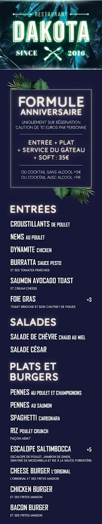 Menu Dakota Lounge - Paris Page 7