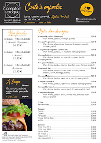 Menu Le comptoir du croque Page 2