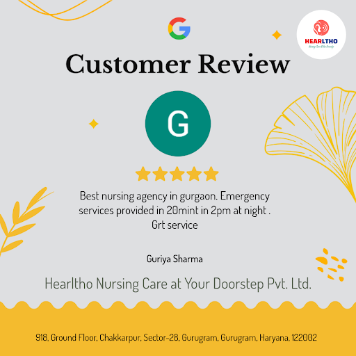 "Guriya Sharma from Gurugram shares her wonderful experience with Hearltho Nursing Care at Your D…