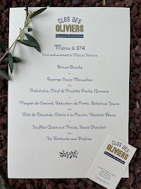 Menu Clos des Oliviers Page 3