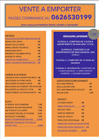 Menu Paradis Soleil Levant Page 9