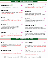 Menu Papou Pizza Page 1