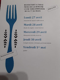 Menu Restaurant à Table Page 11