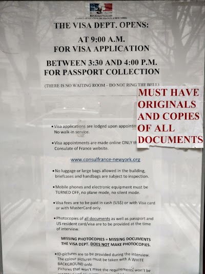 Consulate General of France Visa Section