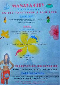 Menu Manava City Page 1