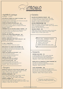 Menu Restaurant Bar Brasserie Le Troglo Page 1