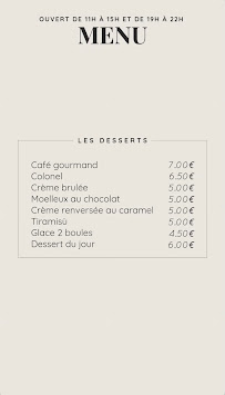 Menu Restaurant La Réserve - Bar Musical Page 11