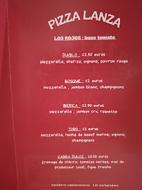 Menu Pizza Lanza Page 1