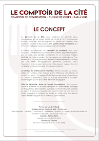 Menu Le Comptoir de la Cité Page 11