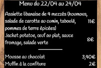 Menu Tasty d'ici Page 1