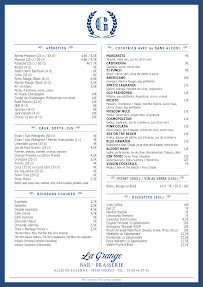 Menu La Grange Brasserie Page 3