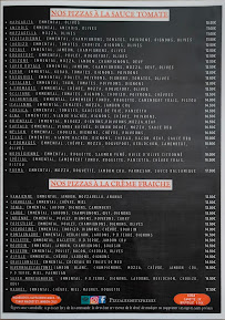 Menu Pizza Les deux frères Page 1