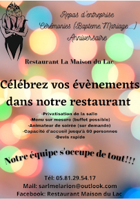 Menu La Maison Du Lac (Ariège 09) Page 20