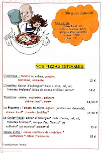 Menu Pizzas des 4 coins Page 1
